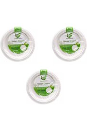 STOREMAX jptrShop Nature Ekolojik Karton Kağıt Parti Tek Kullanımlık Tabak - 22 Cm. - 50 Adetlik 3 Paket