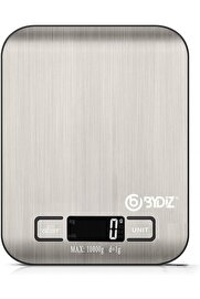 STOREMAX lvnshop BY-005 Mutfak Terazisi - Paslanmaz Çelik Yüzeyli Mutfak Tartısı - Dara İşlevi, LED Ekran, 5