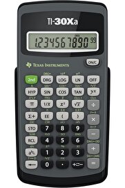 STOREMAX vegaShop Instruments TI-30 Xa okul hesap makinesi (tek satırlı, 10 haneli, pille çalışır) gri