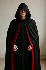 STOREMAX Halloween Pelerin Şapkalı Siyah 130 cm trendy 266450