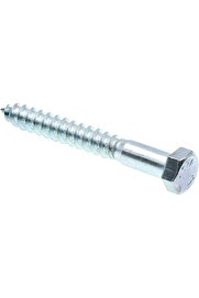 STOREMAX snShop 9056275 LAG vida, altıgen kafa, 3/20,3 x 7,6 cm, çinko Gümüş Kaplama paslanmaz çelik, 2