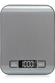 STOREMAX Mutfak Terazisi – 5000 g / 1 g Hassasiyetli Paslanmaz Çelik Tartı, LCD Ekranlı, Akıllı Otom