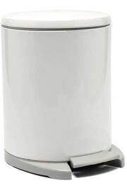 STOREMAX modashine Cigo Çöp Kovası Pedallı 6 Lt Beyaz İçi Gri modascope 1014773