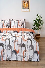 STOREMAX Soyut Kahve Çift Kişilik Nevresim Takımı Pamuklu 1014773