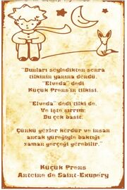 STOREMAX Kuşe Kağıt Duvar Posteri Küçük Prens Retro Drtr0044 1014773
