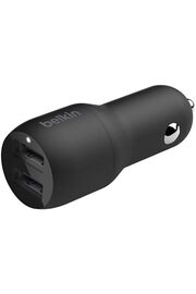 STOREMAX Boost Charge Çift Bağlantı Noktalı 24 W Araç Şarjı, ve telefon uyumlu, Siyah, CCB001btBK 1014773
