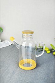 STOREMAX 600 ml Bambu Kapaklı Borosilikat Cam Yağlık 1014773