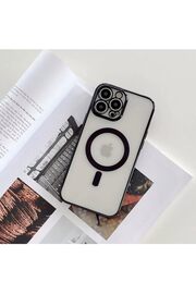 STOREMAX aks 13 pro için kablosuz şarj ile uyumlu, kamera lens korumalı kılıf siyah 1014773