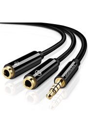 STOREMAX Mikrofon ve Kulaklık Ayırıcı 3.5 mm Y Kablo Siyah 1175713