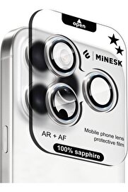 STOREMAX 16 Pro / 16 Pro Max ile Uyumlu Orijinal Safir Cam (%99.9 Saflıkta Gerçek Safir) Cihazın Kendi Lensle