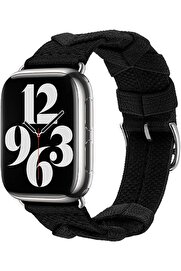 STOREMAX shopverse İle Uyumlu 38mm/40mm KRD-97 Sarmal Örgü Tasarımlı Kordon Siyah trendflick 1014773