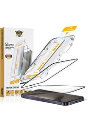 STOREMAX LABS 15 Serisi ile Uyumlu 5D 2 Adet Uygulama Aparatlı Ekran Temperli Cam ( 15 Pro Max) 1014773