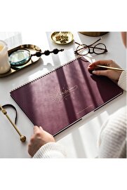 STOREMAX modashine Haftalık Spiralli Masaüstü Planlayıcı 24x34 cm - Desk Bordo modascope 1014773