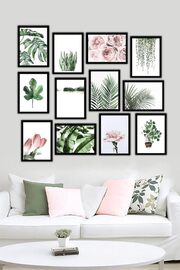 STOREMAX 12 Parça Siyah Çerçeve Görünümlü Mdf Tablo Seti 12ARTSSA1, 20 x 30 1014773