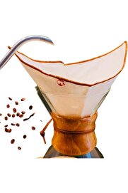 STOREMAX modashine adet) Yıkanabilir, Kumaş Chemex Kahve Filtresi Ağartılmamış%100 Ham Pamuk, Organik, Ekoloj