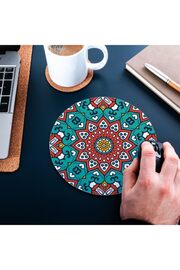 STOREMAX Renkli Mandala Tasarımlı Yuvarlak Mouse Pad - Mousepad - Mouse Pad - Fare Altlığı 1175713