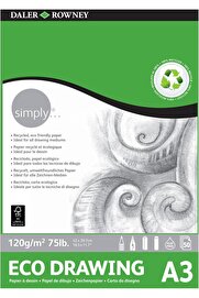 STOREMAX çizim bloğu, DALER ROWNEY Simply için ideal, format 29,7 x 42 cm, 120 g/m² ince tanecikli 50 yaprak