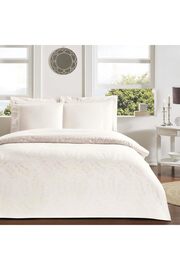 STOREMAX Clarette Desenli%100 Pamuk Nevresim Takımı, Ekru, Çift Kişilik 1014773