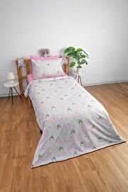 STOREMAX Balerin%100 Pamuk Tek Kişilik Nevresim Takımı - Gri 1014773