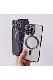 STOREMAX aks 13 pro için kablosuz şarj ile uyumlu, kamera lens korumalı kılıf mor 1014773
