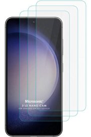 STOREMAX S23 Screen Protector Glass Cam Ekran (3`lü Paket) [ S23 ile Uyumlu Ekran - Şeffaf] 1014773