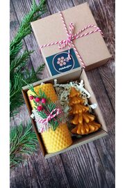 STOREMAX Petek Mum Hediyelik Mini Set Sarma Çam Ağacı Beeswax Candle 1014773