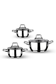 STOREMAX modashine 6 Parça Mini Tencere Seti 12-14-16Cm modascope 1014773