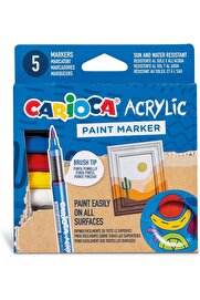 STOREMAX modashine Akrilik Paint Marker Su Bazlı Fırça Uçlu 5'Li modascope 1014773