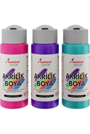 STOREMAX modashine Rose Mor, Fuşya, Turkuaz Akrilik 3'lü Set 3x60 ml modascope 1014773