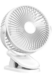 STOREMAX modashine Şarjlı Fan Klipsli 360 Derece Dönebilen Soğutucu Klima Mandallı Beyaz modascope 1014773