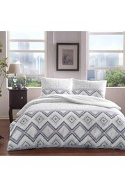 STOREMAX Perry Ranforce Geometrik Desenli%100 Pamuk Nevresim Takımı, Lacivert, Çift Kişilik (Nevresim: 200x22