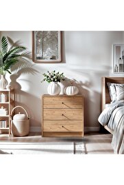 STOREMAX SFR103-Ceviz 3 Çekmeceli Şifonyer (G:69 Y:67 D:38) 1014773