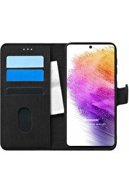 STOREMAX A73 5G Kılıf Fabric Book Siyah 1014773