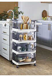 STOREMAX 4 Katlı Portatif Organizer Raf Beyaz, Beyaz 1014773