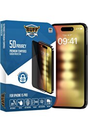 STOREMAX 15 Pro ile Uyumlu 5D Privacy Hayalet Ekran, BF2252, Siyah 1014773