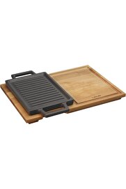 STOREMAX modashine Pişirme Kabı, LV ECO HP 2215 T13 K4 Dikdörtgen pişirme gözü ve Ahşap plaka, Ölçüler 22 x 1