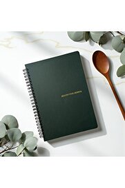 STOREMAX modashine Tanıtım 12 Haftalık A5 Beslenme ve Kilo Takip Planlayıcı Defter | Spiralli, Deri Kapaklı,