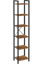 STOREMAX Raf, Kitaplık, dikili Raf, DVD Rafı, 6 seviyeli, ofis Rafı, açık Raflar, ofis, Oturma Odası, Yatak O
