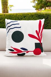 STOREMAX elizzashop Bohem 45X45 Özel Tasarım Punch Panç Süzene Desen Dekoratif Kırlent Kılıfı Modern Beyaz 60
