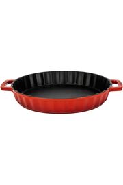 STOREMAX modashine Döküm Yuvarlak Rosto ve Fırın Tepsisi Döküm Demir Yekpare Çift Kulplu Çap(Ø)30cm. Kırmızı