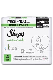 BURCU MODA Sleepy Natural Bebek Bezi Gross Paket 4 Beden 7-14 Kg 100 Adet