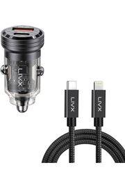 STOREMAX Transparent 45W PD/QC Mini Araç şarj Cihazı ve 50cm Hızlı Şarj Kablosu L35 - BLT-50 1014773
