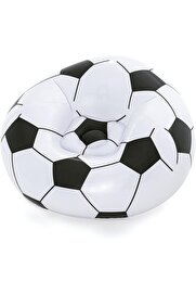 STOREMAX Up In & Over Beanless futbol topu koltuğu, 114 x 112 x 66 cm, futbol hava koltuğu, siyah/beyaz 1014