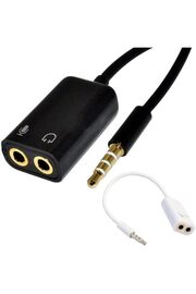 STOREMAX pltnstoreshop Aux 3.5mm Jack Ses Adaptör Mikrofon Kulaklık Çevirici Kablo BEYAZ pltnstoreshop 117573