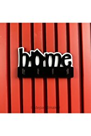 STOREMAX Home Ahşap Duvar Dekoru Anahtar Askısı Dekoratif Anahtar Askılığı Hediyelik (17x9cm) (Siyah) 117571