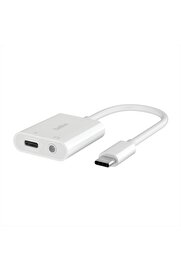 STOREMAX RockStar™ 3,5 mm Ses + USB-C® Şarj Adaptörü, USB-C 60W Güç Dağıtımlı Kulaklık Adaptörü iPhone 15, iP