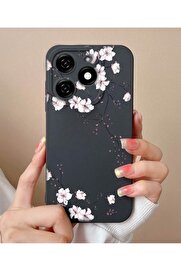 STOREMAX Spark 20 Pro İle Uyumlu Siyah Kılıf Üzerine UV Baskılı Desenli Telefon Kılıfı – Şık, Dayanıklı ve Ha