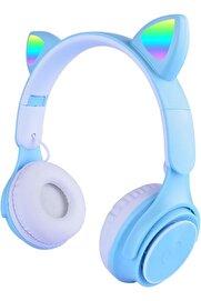STOREMAX M6 Pro Cat RGB Led Işıklı Kedi Kulağı Band Tasarımlı Ayarlanabilir ve Katlanabilir Kulak Üstü Kulakl