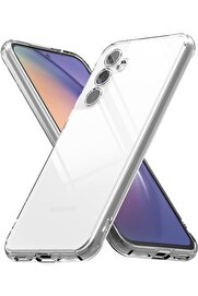 STOREMAX mrtshoppng Galaxy A35 Uyumlu Kılıf 3D Kamera Korumalı Darbe Önleyici Şeffaf Transparan Esnek Silikon
