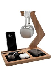 STOREMAX Kulaklık Tutucu Organizer, Oyuncu Kulaklık, Ahşap Kulaklık Askısı 1014773